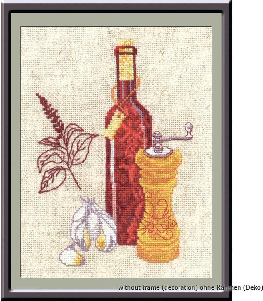Oven Kreuzstichset "Miniatur der Küche I", Zählmuster, 20x15cm