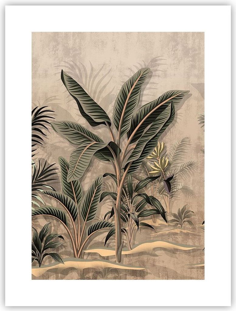 Poster - Poster ohne Rahmen - Wald Blatt Baum - 30x40 cm - Wand Bild - Wanddeko - Wandbilder - Kunstposter - Wandposter - Bilder - Kunstdruck - Wan...