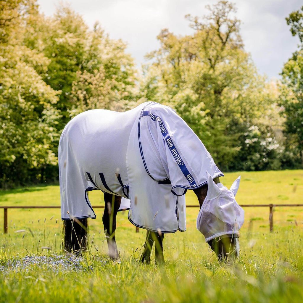 Horseware Ireland Fliegendecke Amigo Bug Buster Pferdedecke Lavender/Atlantic Blue & Ivory 130 (6'0)
