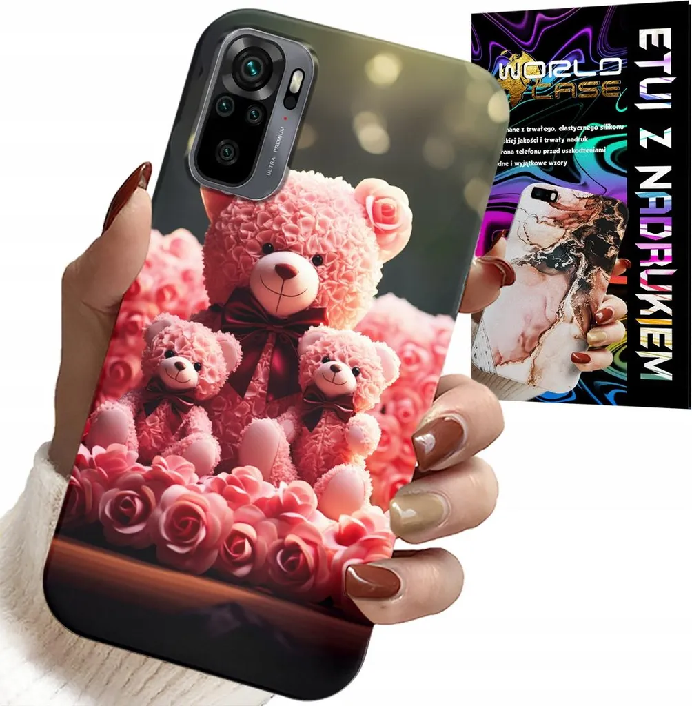 Pouzdro Pro Xiaomi Note 10 / 10S - Rosa Orsacchiotto Famiglia Regalo + Folie