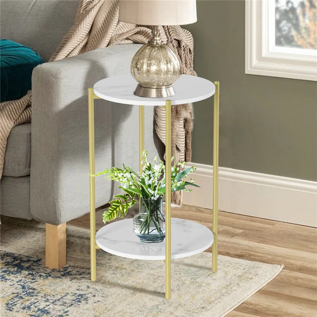 Table Basse Compacte Dorée pour Petit Salon - Gain de Place et Chic - 12