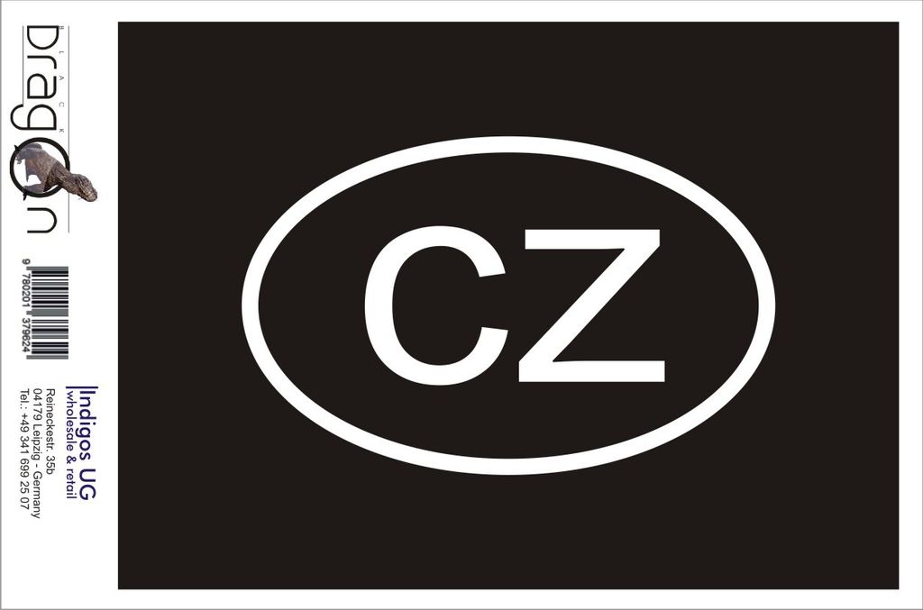 Aufkleber / Autoaufkleber - JDM / Die cut / Auto / OEM - Tschechien CZ - 110x70 mm pink - Heckscheibe / Heckscheibenaufkleber