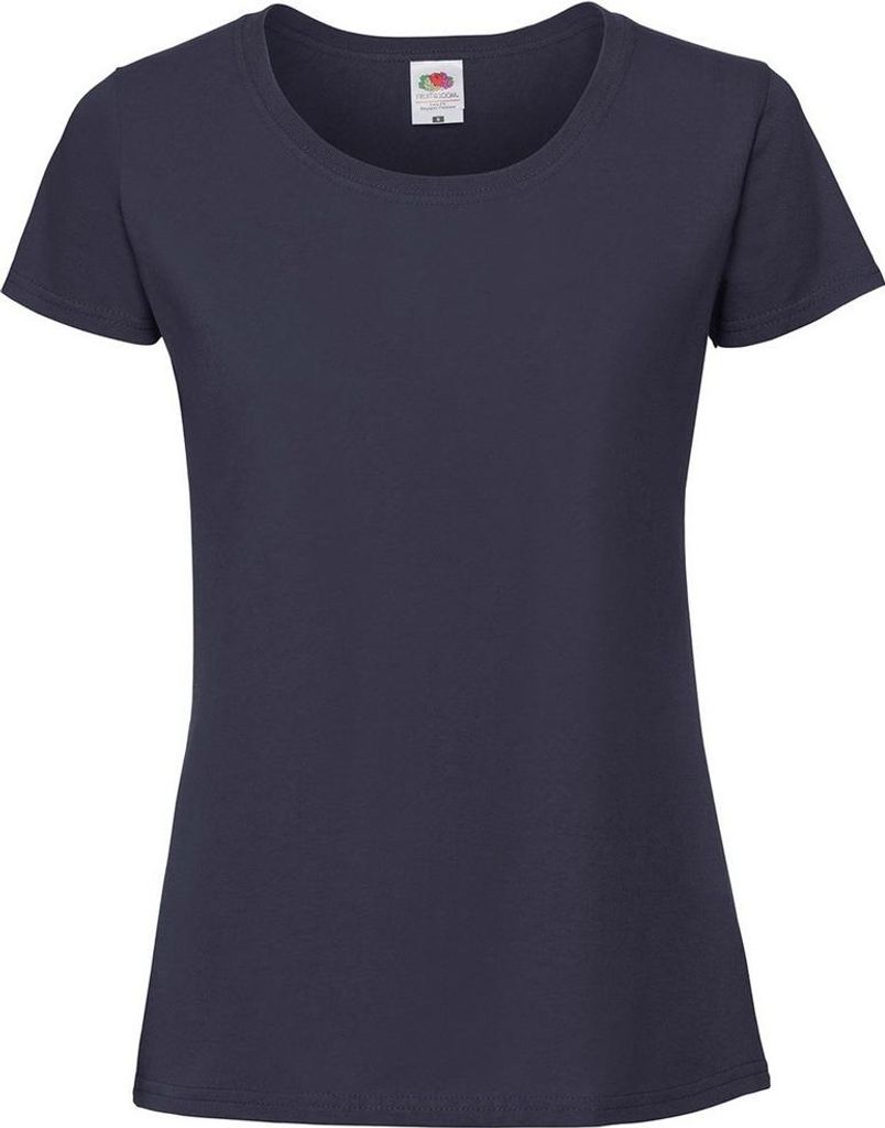 Fruit of the Loom - "Iconic 190" T-Shirt für Damen LT6250 (XL) (Dunkelmarineblau)