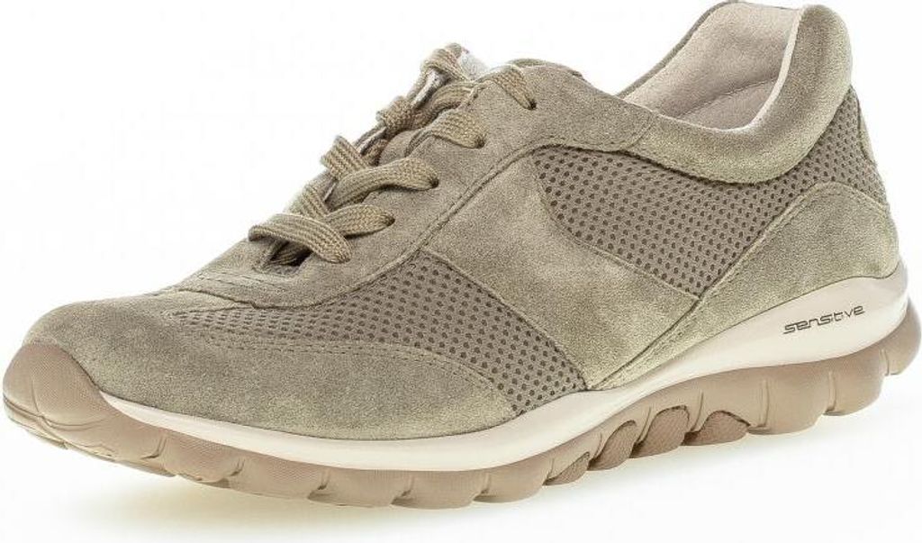 Gabor Comfort Sneaker Low - Olive Leder Größe: 41 Normal