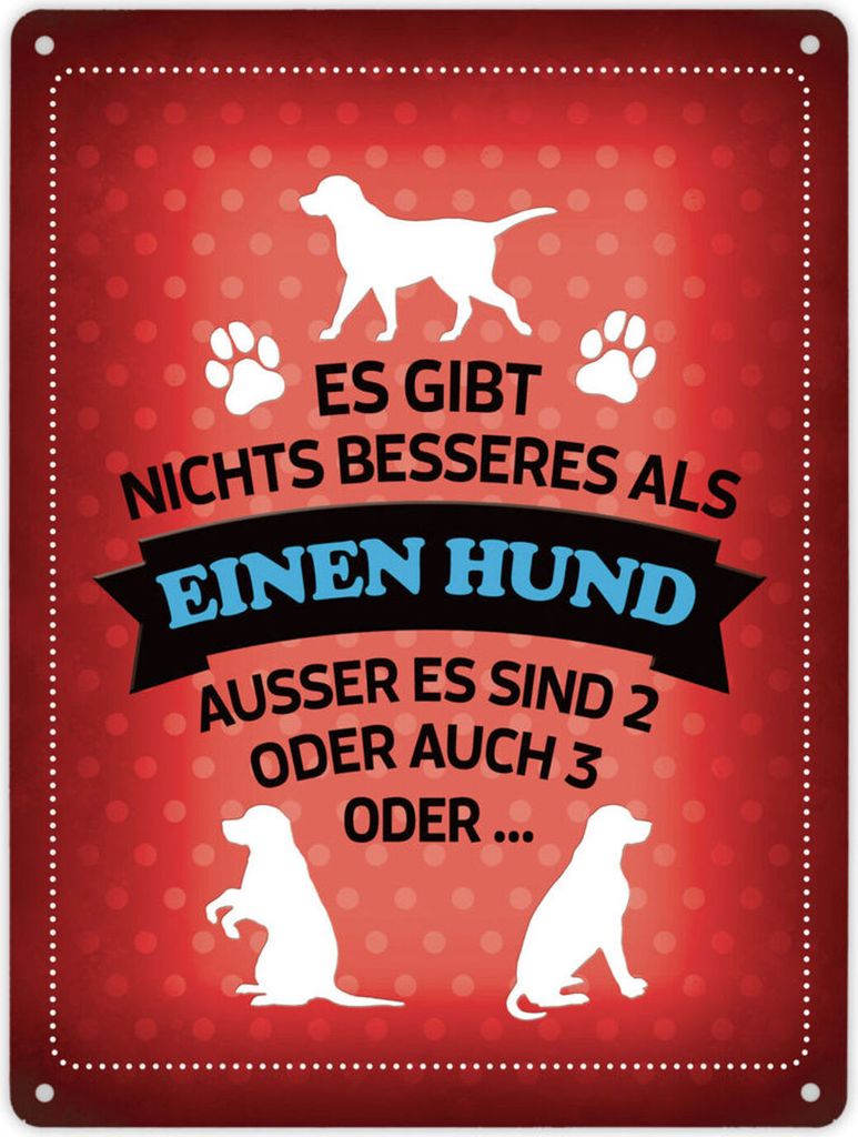 Metallschild XL mit Spruch: Es gibt nichts besseres als ... Schild Blechschild