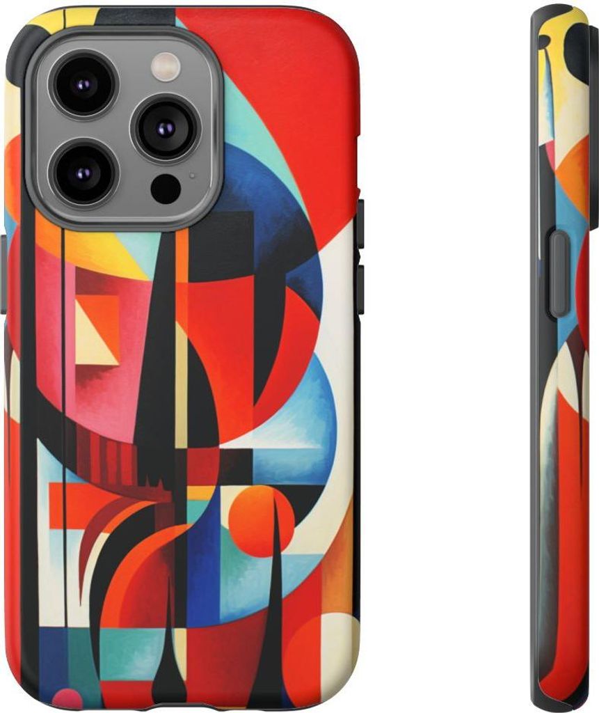 Abstrakte geometrische Komposition – Hülle Kompatibel mit iPhone 14 Pro