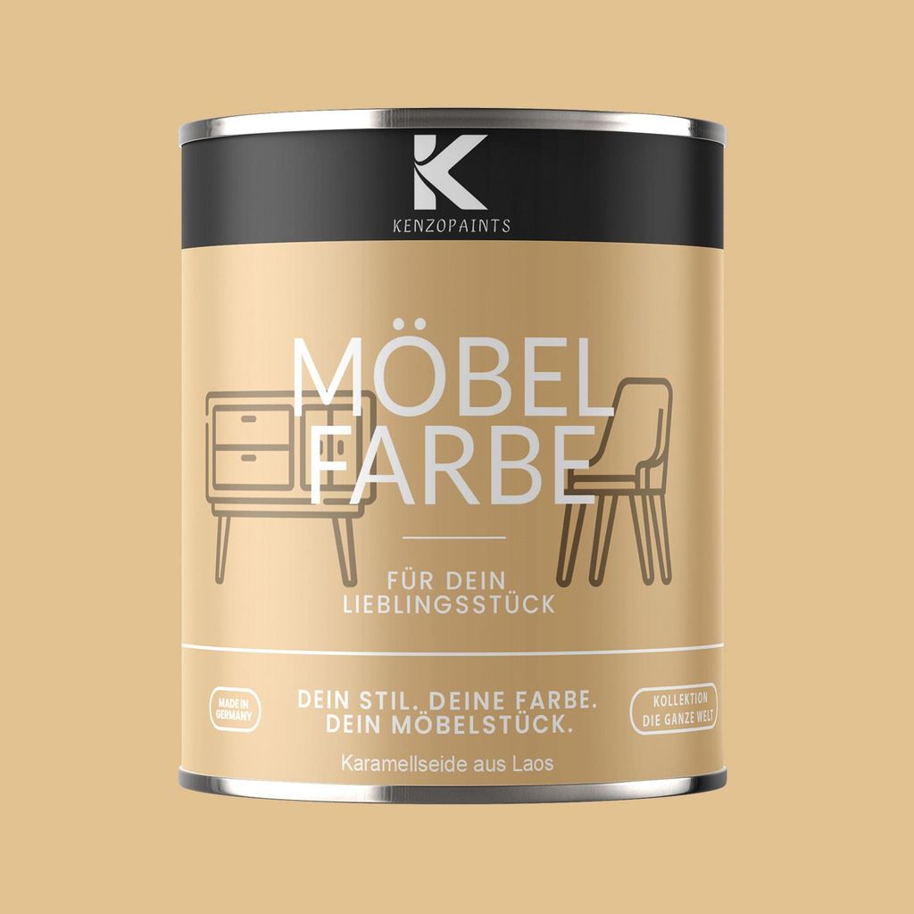 Kenzopaints 750ml Möbelfarbe Möbellack - Karamellseide aus Laos