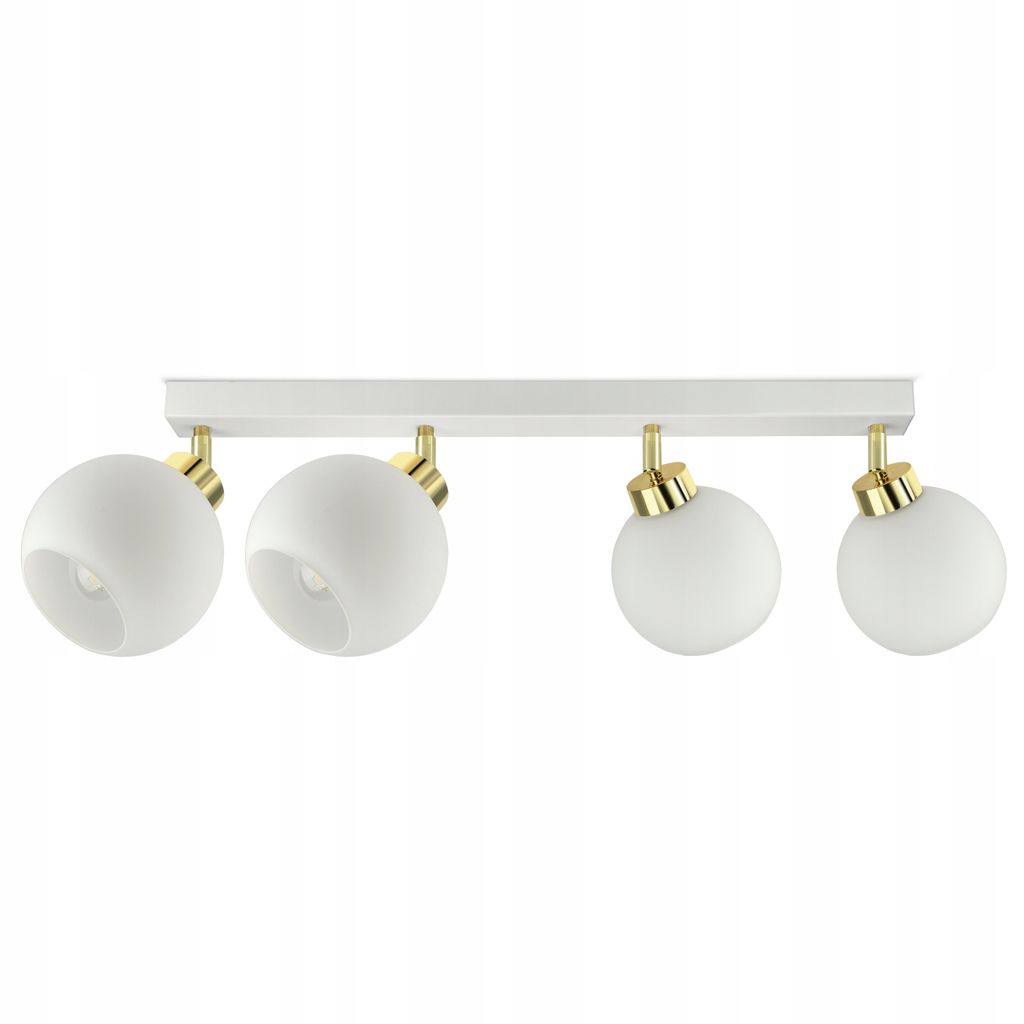 Lampa Wisząca Sufitowa Plafon Biała Szklane Kule White Zdjęcie produktu 