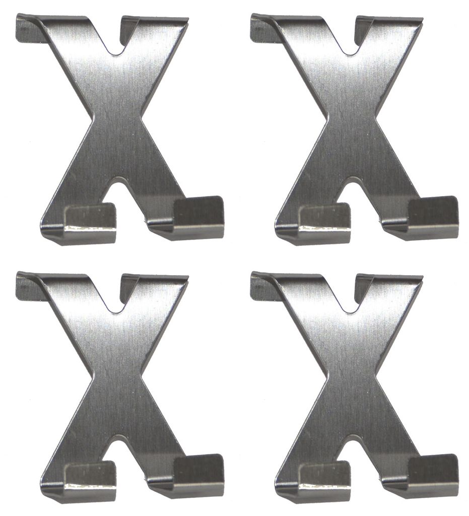 all-around24 4 x Türhaken in X-Form Edelstahl Handtuchhaken - Garderobenhaken - Haken - Handtuchhalter - Kleiderhaken - Schrankhaken