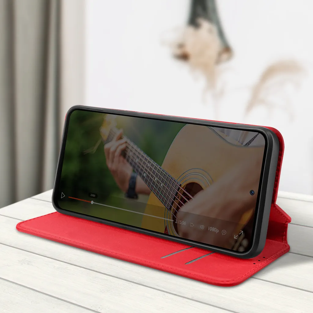Cover Samsung A03s Rosso in Ecopelle Classic - Protezione Elegante - 3