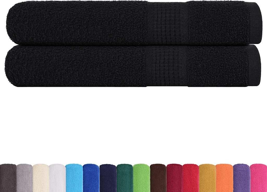 vidaXL Asciugamani FROGN, 2 pezzi, nero, 100x200 cm, 360 Immagine del prodotto 