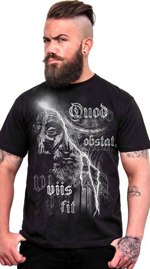 Outer Vision T-Shirt Herren Thunder Face Man's T-Shirt Rex schwarz 4XL