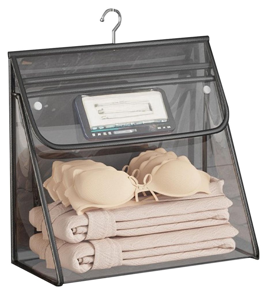 Große Hängetasche für Badezimmer, doppellagig, wasserdicht und transparent, Aufbewahrungstasche für Kleidung und Kosmetik.