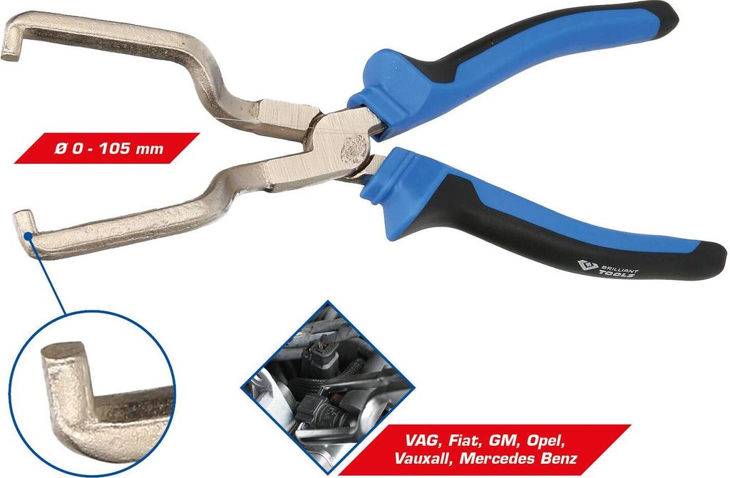 BRILLIANT TOOLS Kraftstoffleitung-Entriegelungszange - Produktbild 