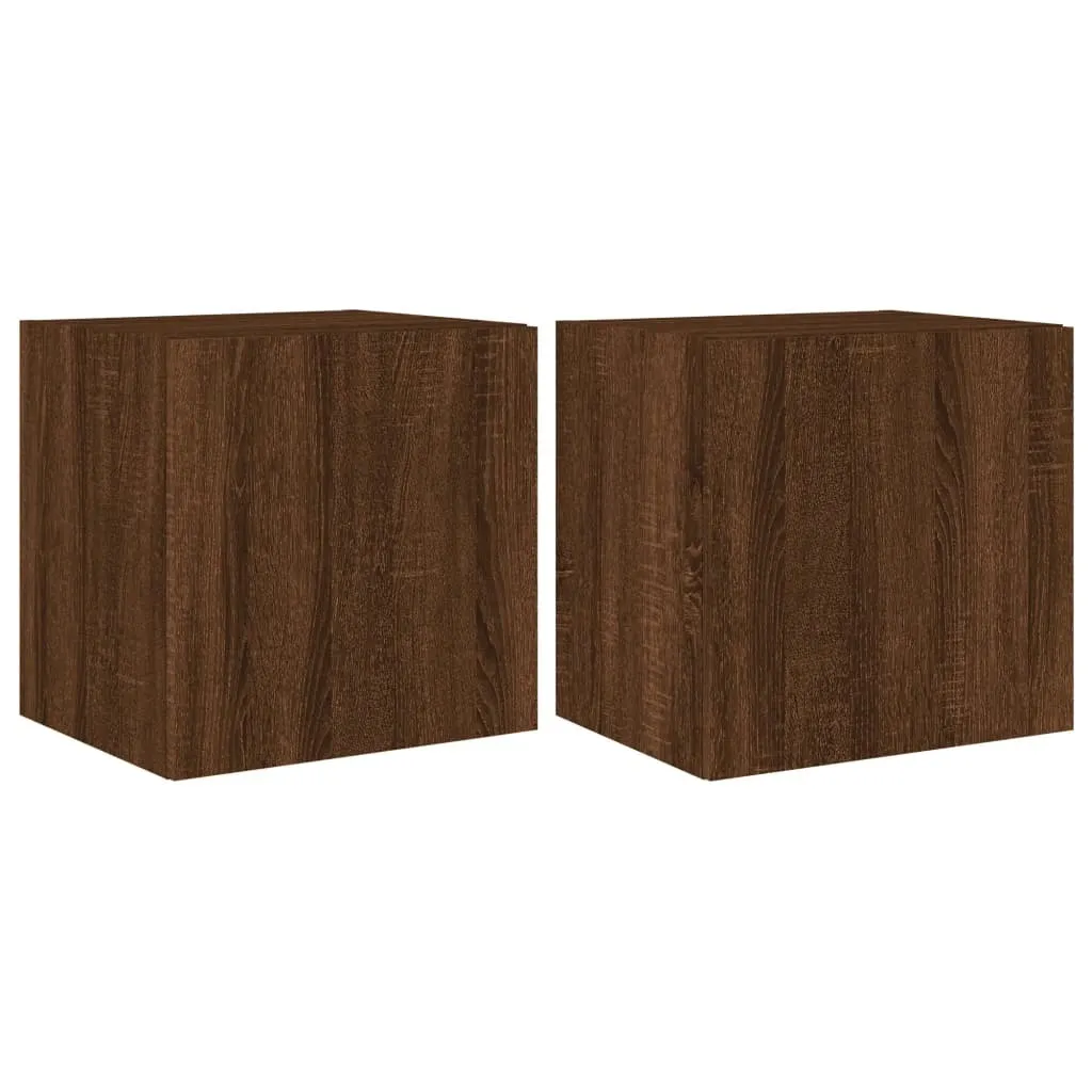 Mobili TV Sospesi SYFAX™ Rovere Marrone e LED | Arredo Design