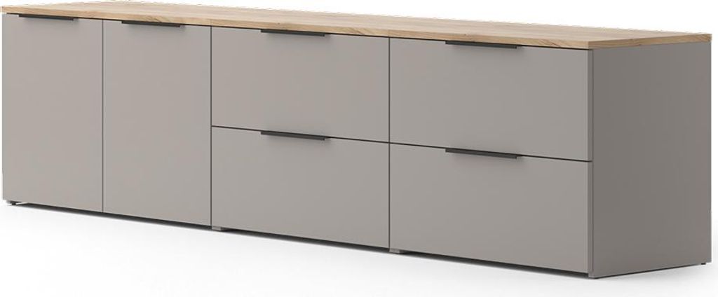 Wohnwand Vicco Wido Greige 3 Teile, Model 57463