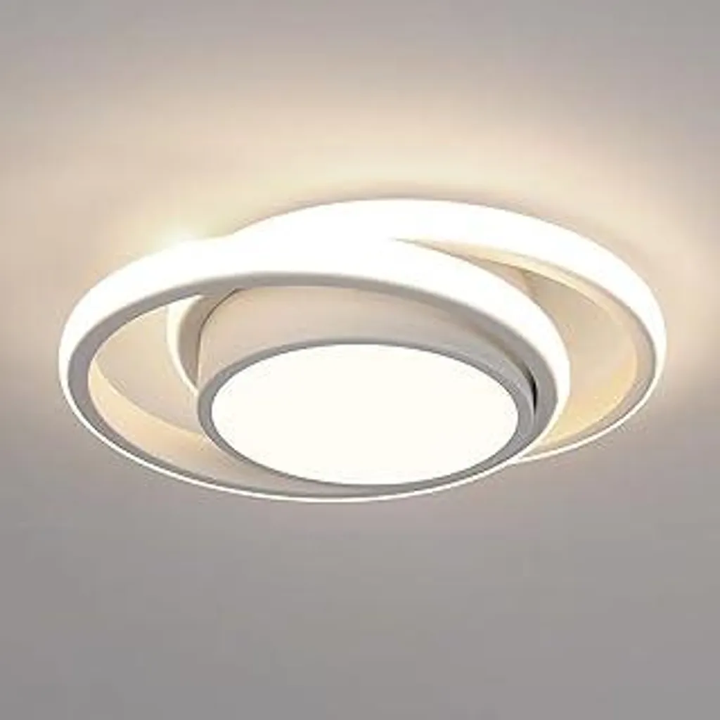 Comely Lampada da soffitto a LED moderna, 32W, 2350LM, 4500K bianco neutro, design rotondo, Ø 280 mm – Lampada da soffitto a LED a risparmio energetico per camera da letto, bagno, cucina, corridoio e balcone