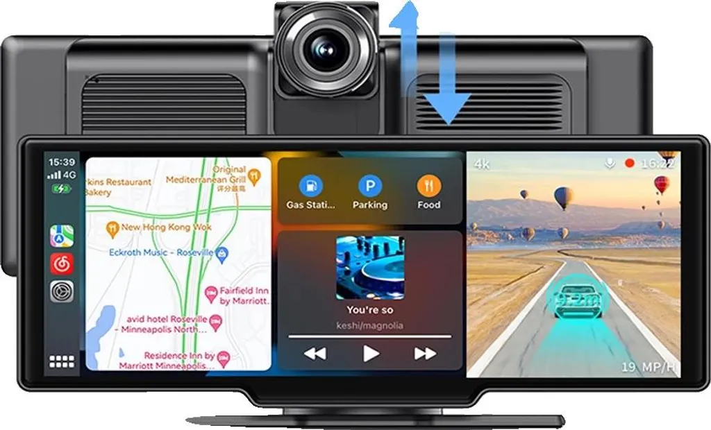 Dashcam 4K pour Sécurité Routière avec Pack Carte 64Go et Recul 10m