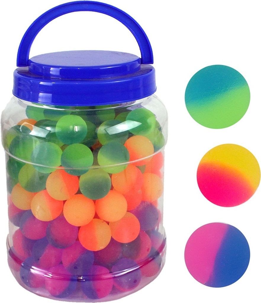 6er Set Flummi 3-farbig ca. Ø 25 mm Flummis Gummiball Hüpfball Springball Flummi Tombola Mitgebsel Party