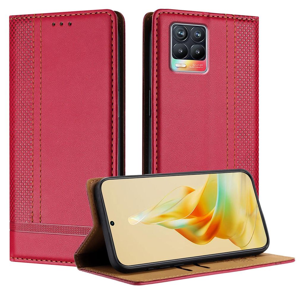 Pouzdro na mobilní telefon pro Realme 8 5G kožené flipové Obrázek produktu 