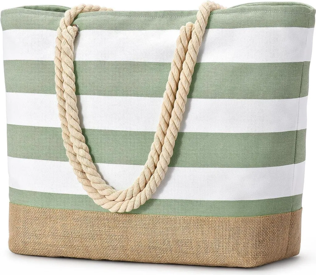 Grand Sac de Plage XXL Imperméable pour Femme avec Fermeture Zippée