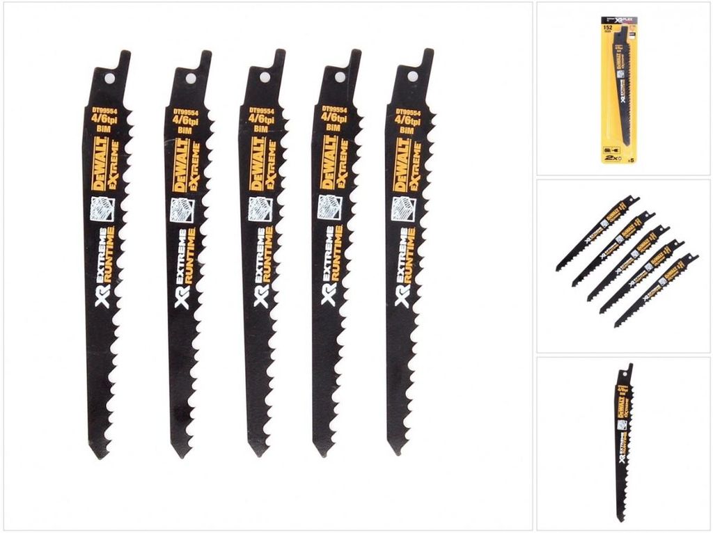 DEWALT 152 mm XR Extreme runtime Säbelsägeblatt für Holz - Produktbild 