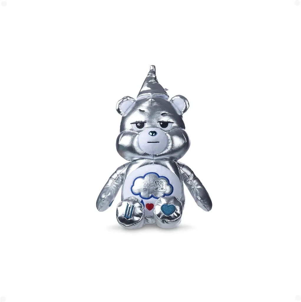 Grumpy Bear Care Bears x Wicked Peluche Argentée Tin Man Style Brillant
