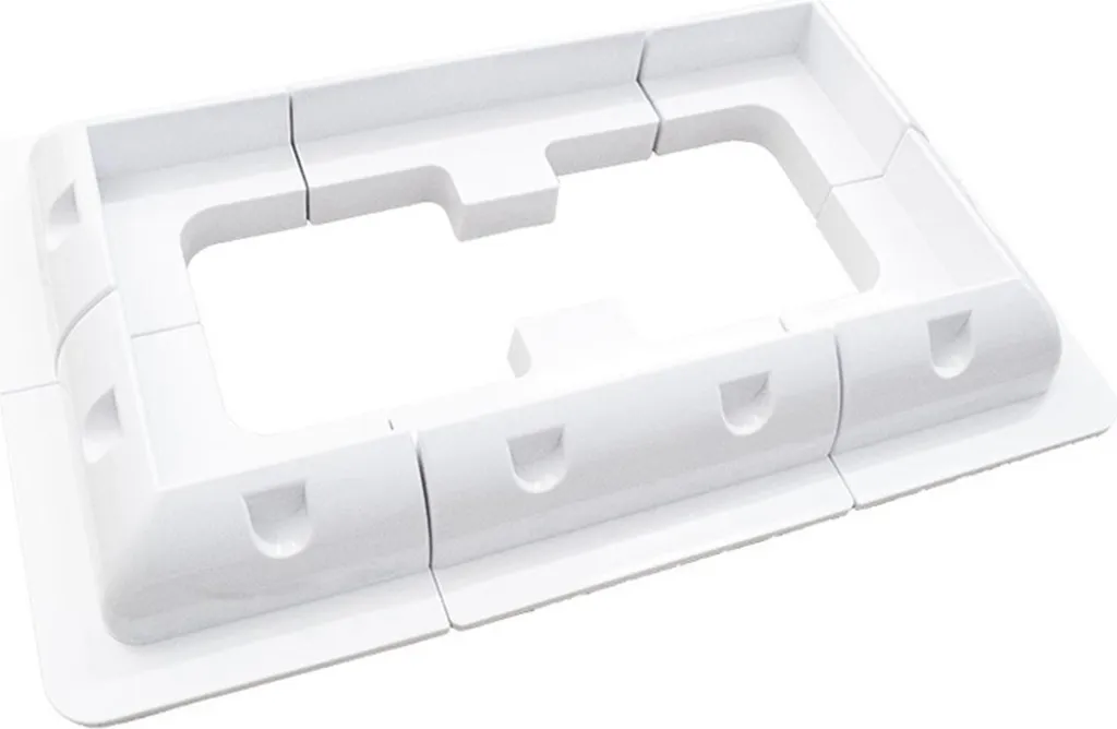 Supporti Pannelli Solari ABS 7 Pezzi Bianco per Camper e Roulotte - Kit Completo - 4