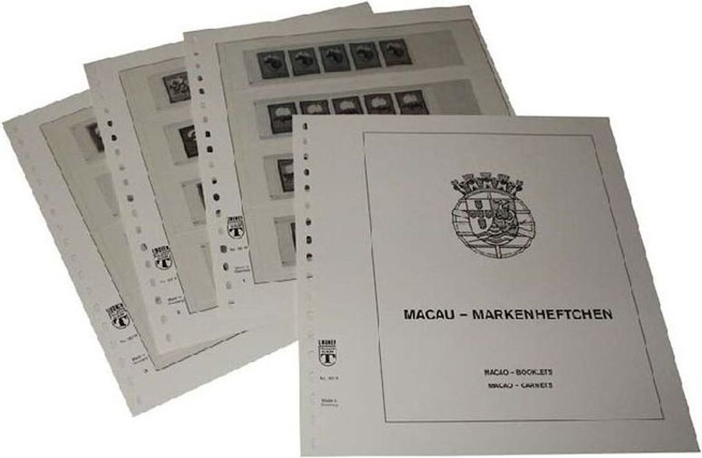 Lindner-T Vordruckblätter T161H Macau Markenheftchen- Jahrgang 1984 bis 1995