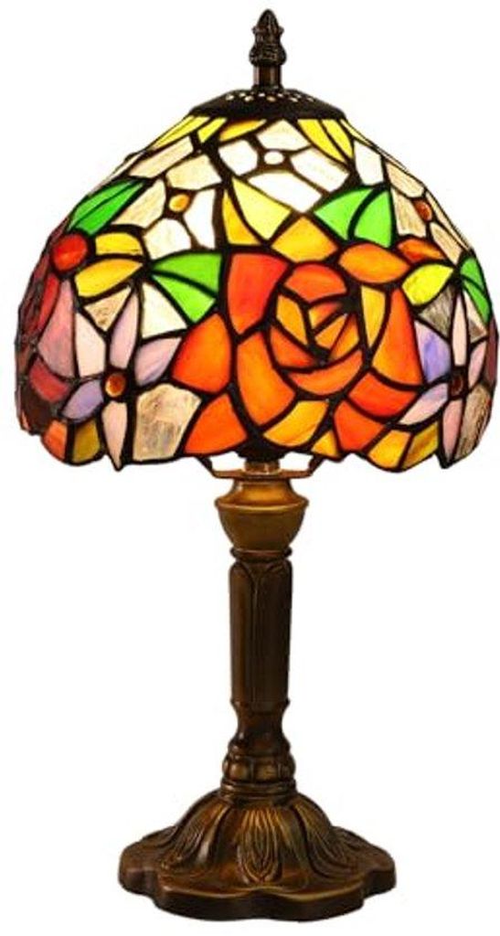 Antike Tafellampe 20 cm - Schönes Glas in Metalllampe für Produktbild 