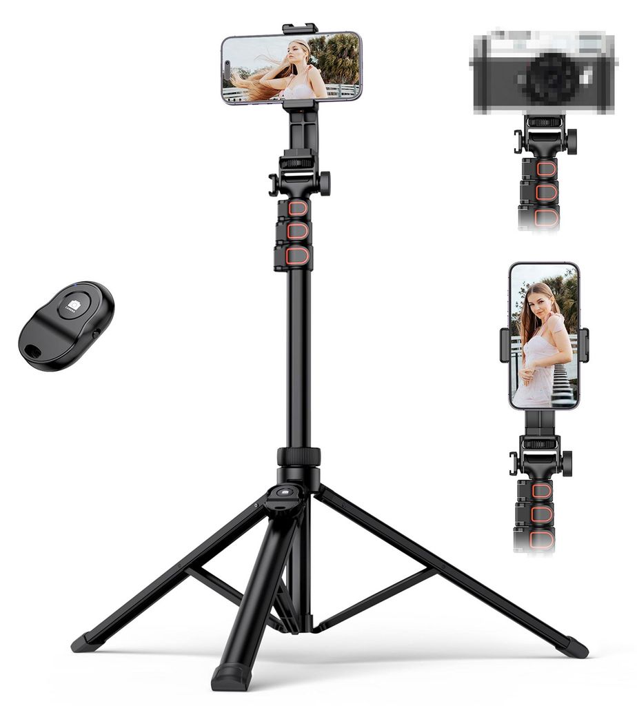 1,6 m langes Telefonstativ mit BT-Selfie-Stick für Vlogs, ANDOER Aluminiumlegierung, kompatibel mit führenden Marken wie GODOX