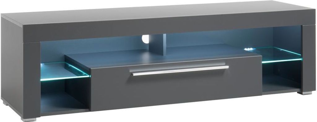 TV-Lowboard - Grau matt - B 153 cm