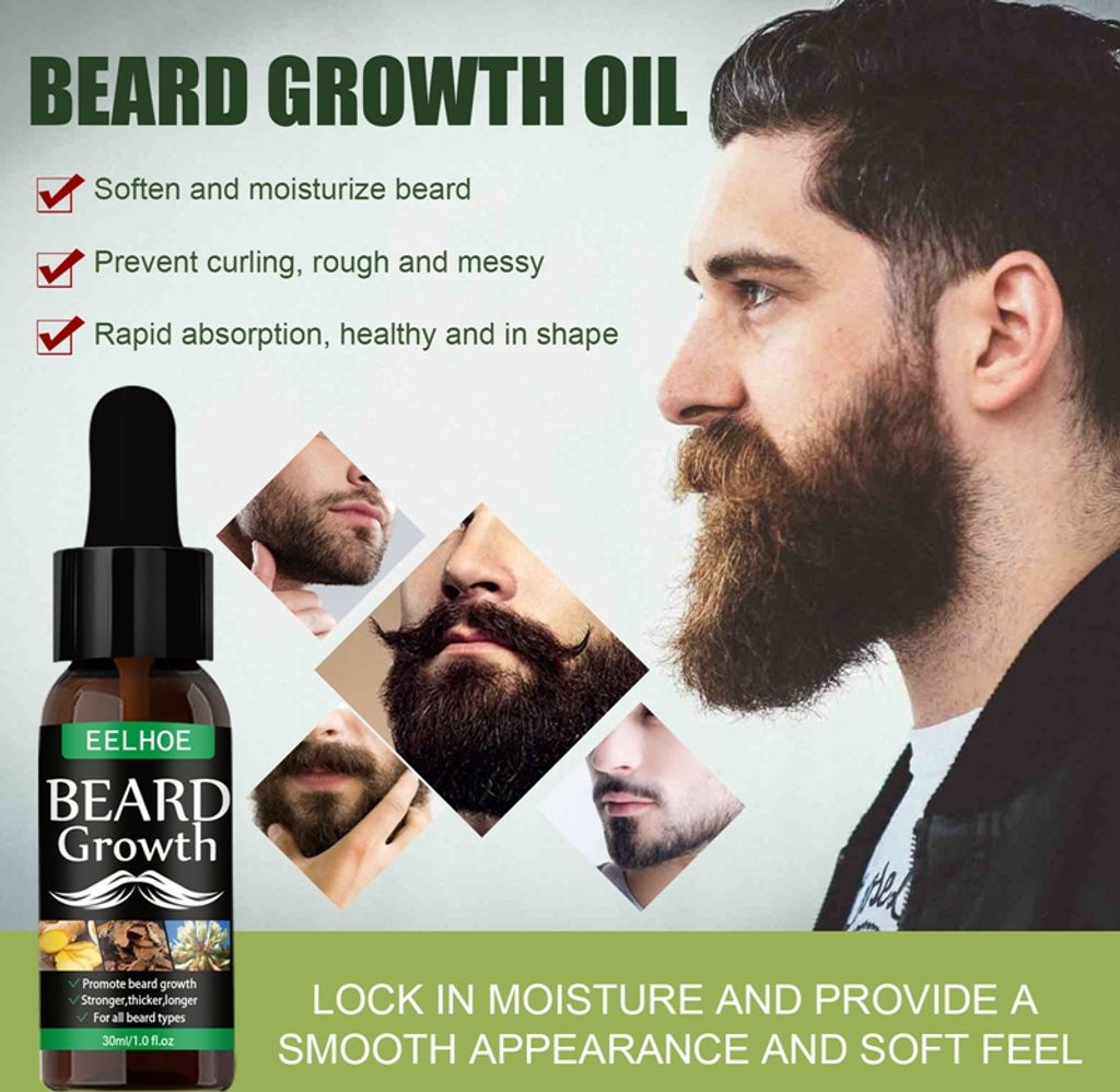 2 Stk 30ml Bartwachstumsöl, Bartwachstumsserum für Männer, Produktbild 6
