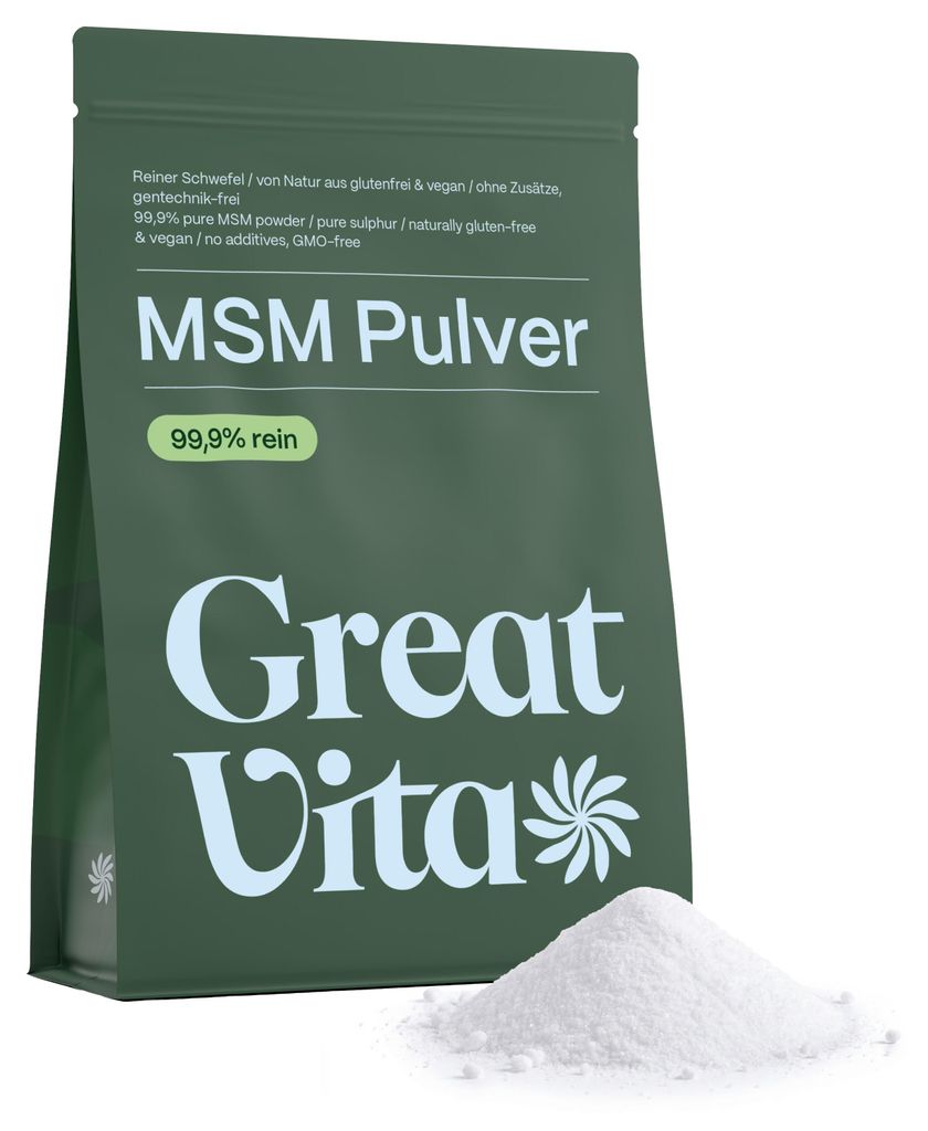 GreatVita MSM Pulver 1000g | 99,9% reines Produktbild 