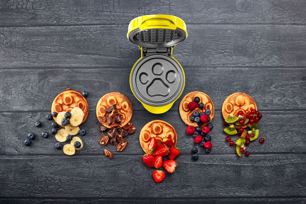 Paw Patrol Waffeleisen, Mini-Waffeleisen im einzigartigen Paw Patrol Design, für Kindergeburtstage, Ostern & Weihnachten, Waffelgröße: Ø 10cm, ...