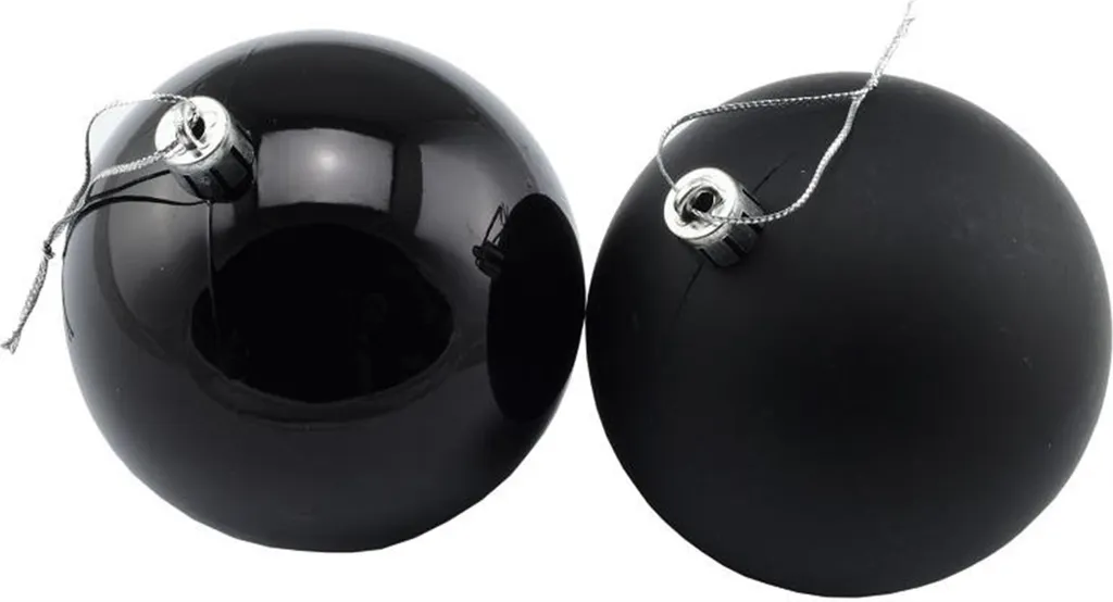 DECOLED 24 Boules de Noël 8cm Noir Mat et Brillant - Déco Sapin Chic