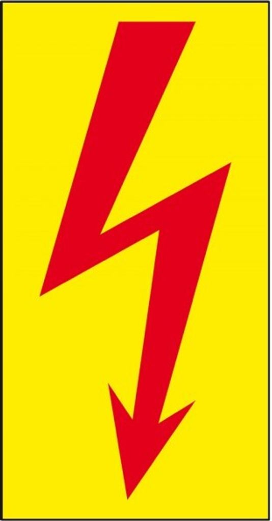 Dreifke Aufkleber I Warnschild Blitzpfeil, praxisbewährt, rot, Folie, selbst...