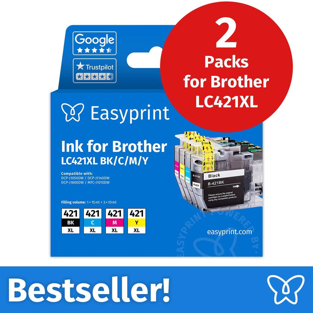 NIEUW: Easyprint Inktcartridges voor Brother LC421XL, Productafbeelding 
