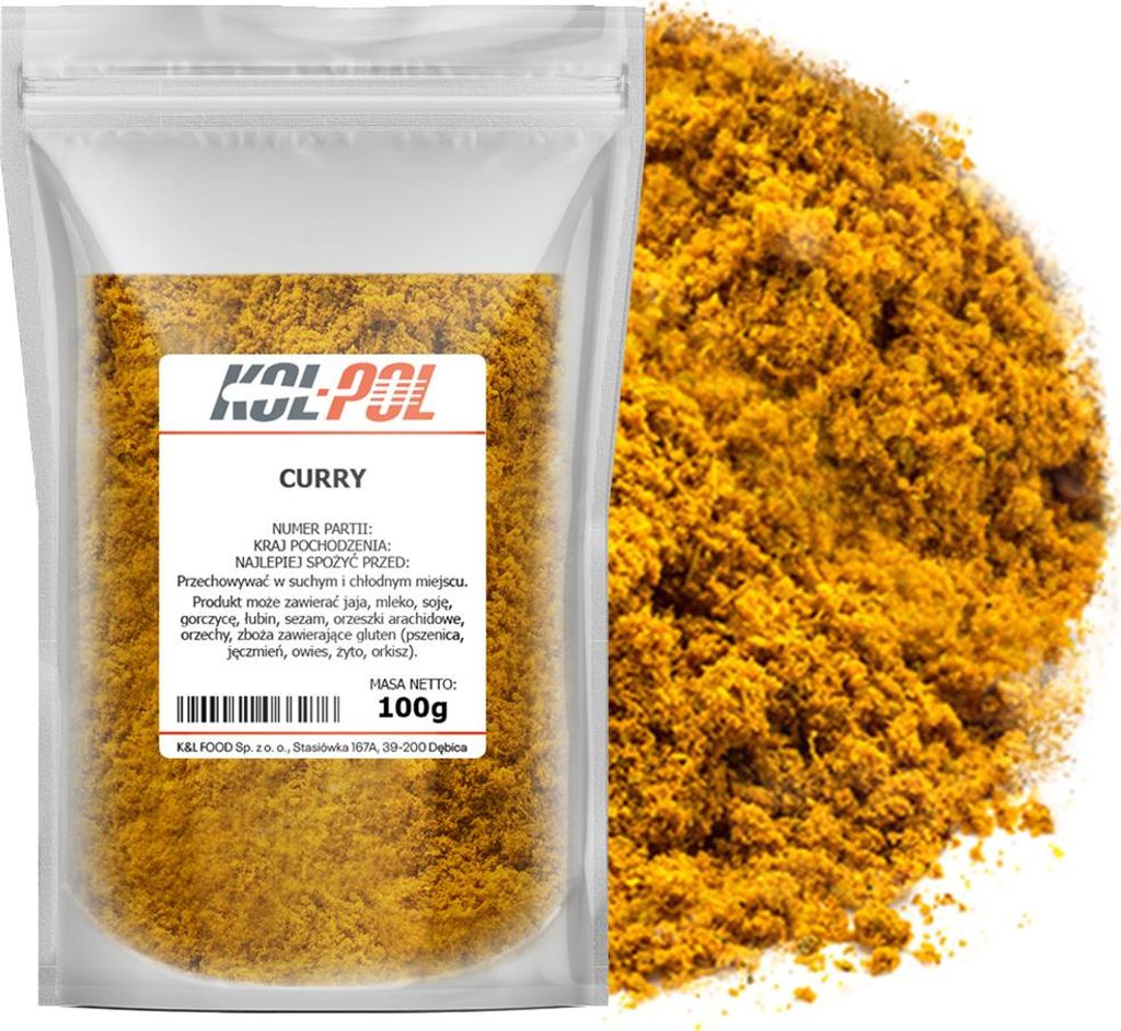 CURRY 100g Indyjska mieszanka przypraw naturalna Zdjęcie produktu 