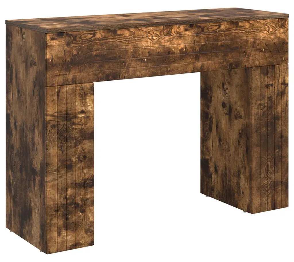 Table Basse Robuste en Bois d'Ingénierie Chêne Fumé 102 cm vidaXL