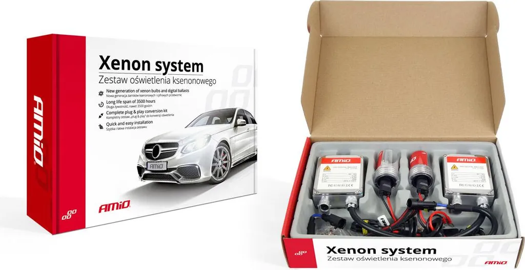 Kit Xénon H1 AMIO-01829 Basse Consommation et Longue Durée de Vie 12V