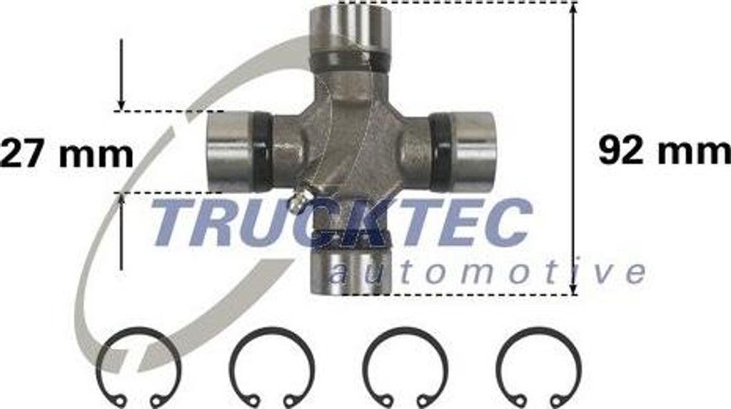 TRUCKTEC AUTOMOTIVE 02.34.043 Gelenk Längswelle passend für MERCEDES-BENZ SPRINTER 3,5-t Kasten (906) Kardanwelle
