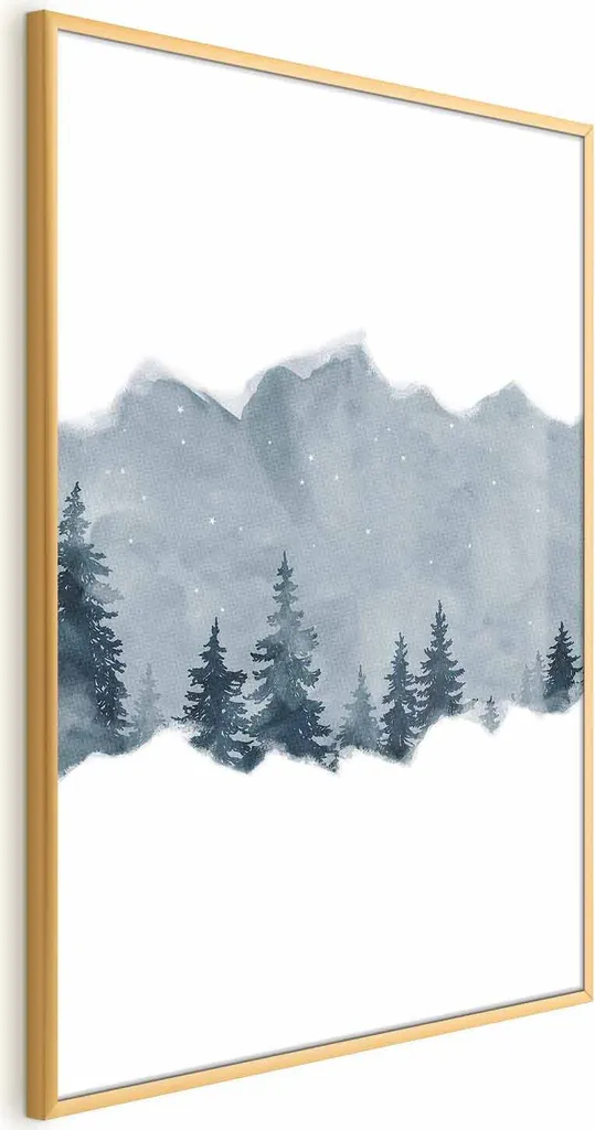 Offerta Poster 60x90 Ritaglio Siberiano Cornice Oro - Pronto da Appendere
