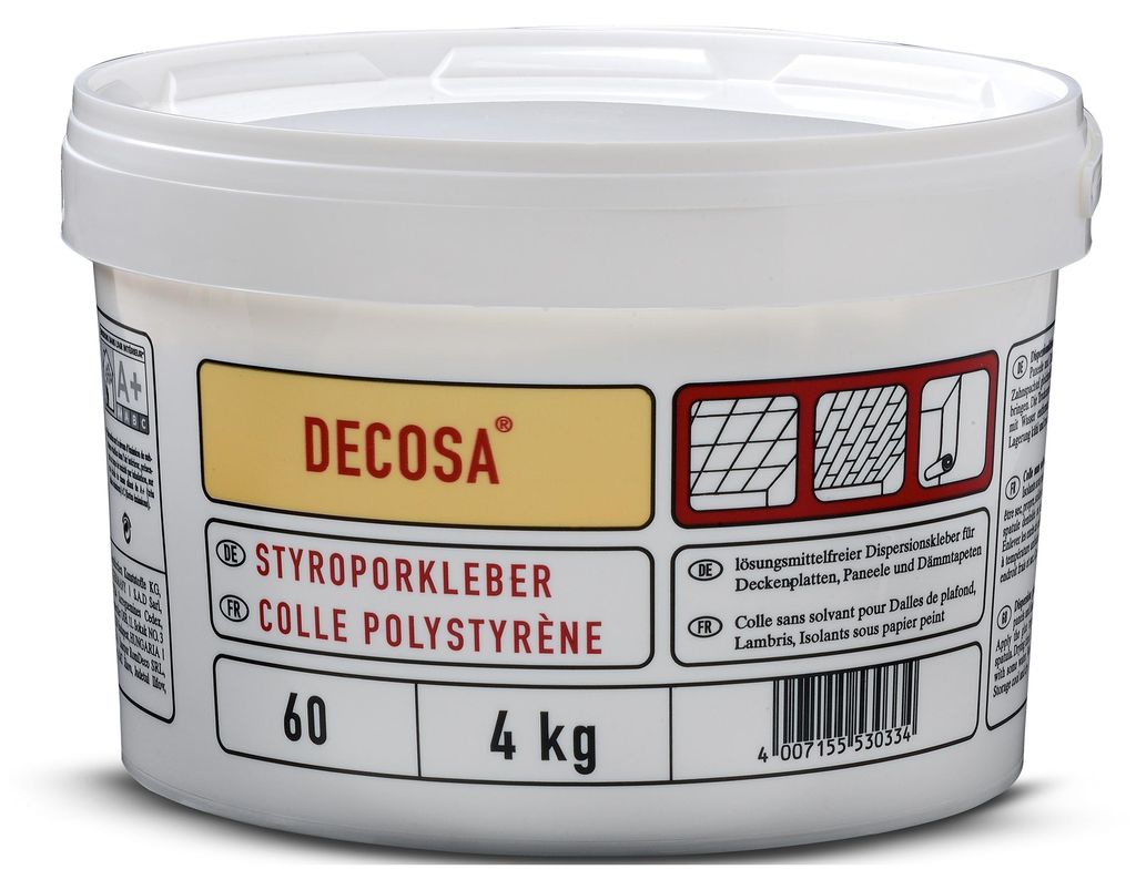 Decosa Styroporkleber, weiß, Eimer à 4 kg - 2 Eimer Produktbild 