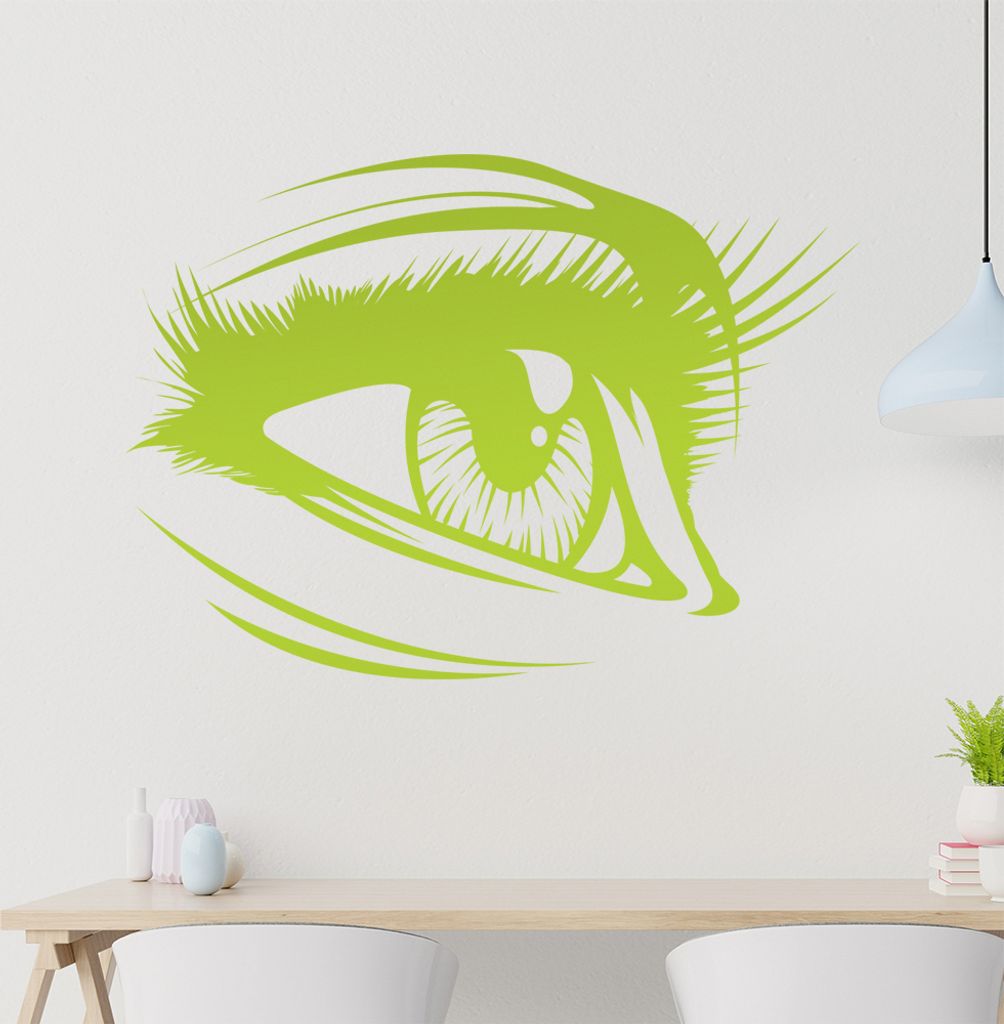 KIWISTAR Auge Eye Wandtattoo in 6 Größen - Wandaufkleber Wall Sticker - Dekoration, Küche, Wohnzimmer, Schlafzimmer, Badezimmer