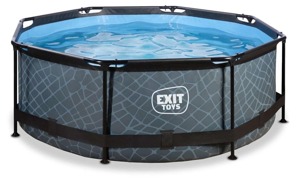 EXIT Stone Rahmenpool ø244, Aufstellpool, mit Filterpumpe, Produktbild 