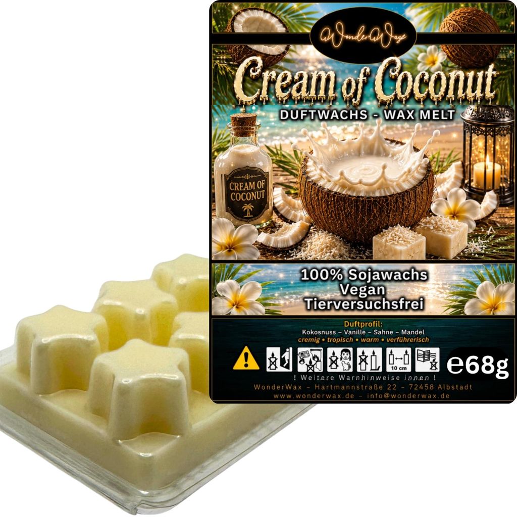 WonderWax Duftwachs Wax Melts für Duftlampe, 6 Sterne Duftmelt Wachsmelt Sojawachs Duftwachs Würfel für Raumdüfte, Wachs Duftöl Winter Indoor ...