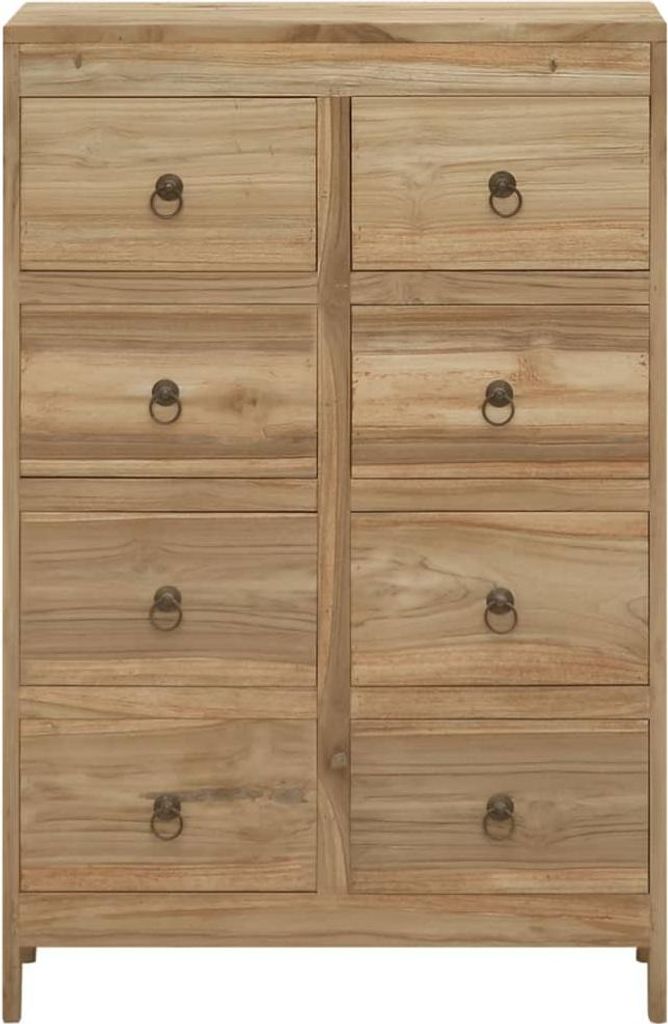 vidaXL Kommode 55x30x90 cm Massivholz Teak