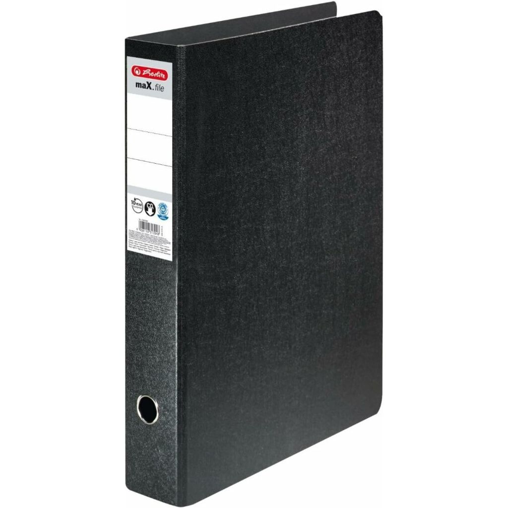Herlitz Hartpappe Ordner maX.file A3 hoch schwarz