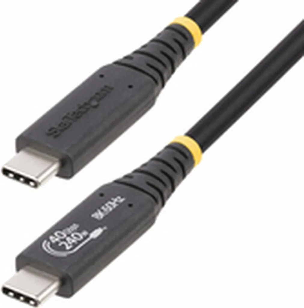 Câble USB4 Startech 50C-40G-USB4-CABLE Noir de 40 Gbps avec 100W PD